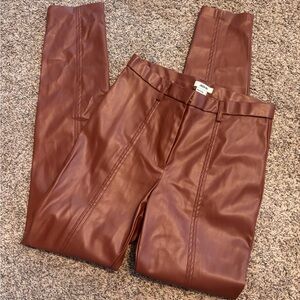 Jason Wu Brown Faux Leather Pants
